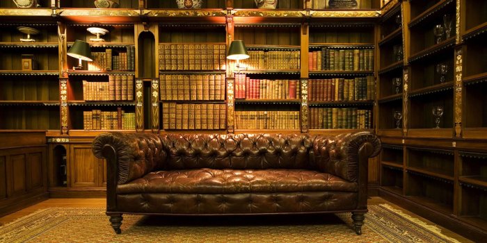 1920x1080 Beautiful Brown Sofa in Study Room Wallpaper