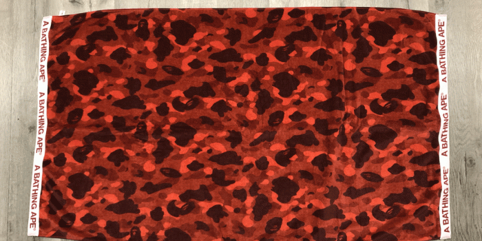 1024x768 BAPE RED CAMO TOWEL