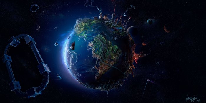 2560x1440 Blue Moon Wallpaper - MICROBOT