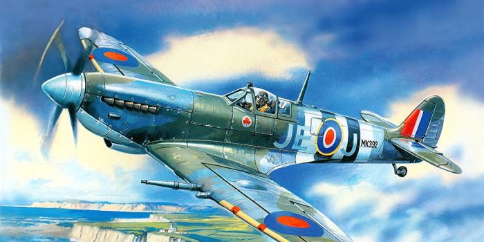1280x924 Image Airplane Spitfire Mk.9 Flight Painting Art Aviation