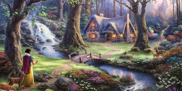 1140x766 3D Fairy Tale Beautiful Scenery Hand Painting
