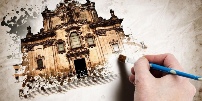 1920x1080 3D Vintage House Painting Wallpaper | HD 3D and Abstract Wallpapers