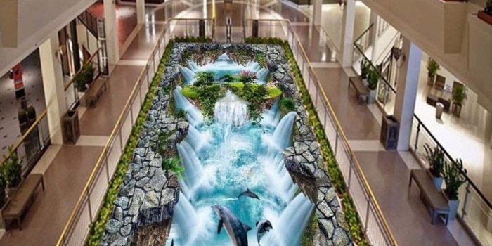 940x837 ツ)_/¯Suspended Mountain Dolphin 3D outdoor painting the floor pvc
