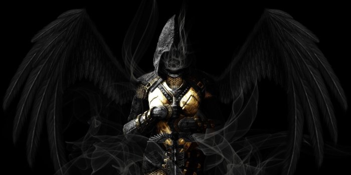 1920x1080 Download 1920x1080 Reaper, Black Wings, Armored, Sword, Dark, Fallen