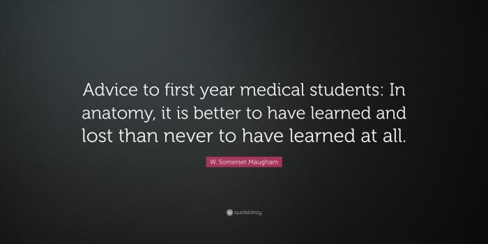 3840x2160 W. Somerset Maugham Quote: “Advice to first year medical students