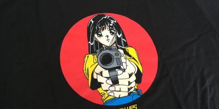 1024x768 Barrel of a Gun T-shirt - BLACK