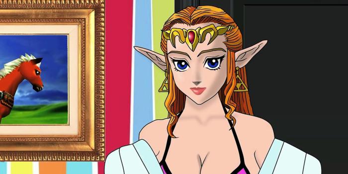 1920x1080 Cartoon Hook Ups: Link and Princess Zelda