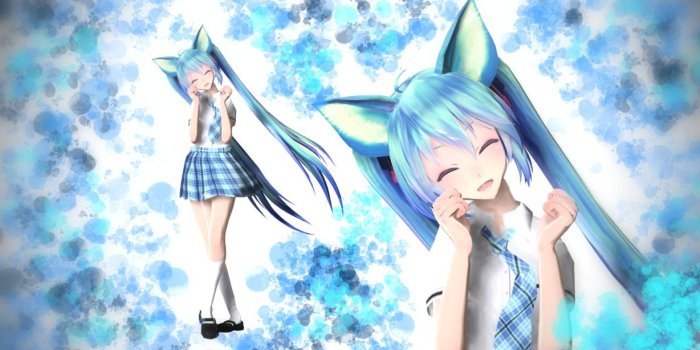 1228x651 HATSUNE MIKU MMD WALLPAPER by karmanvoice