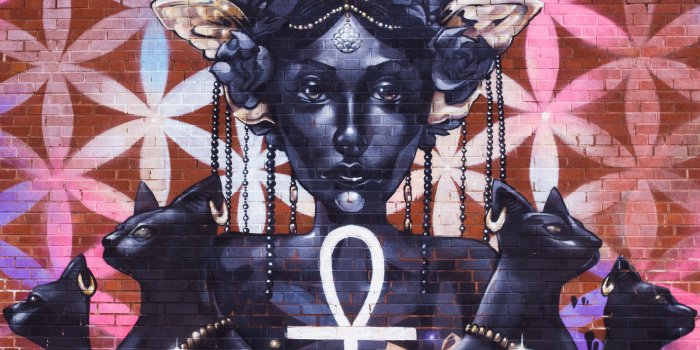 4690x3127 cat woman and 4 cats painting free image | Peakpx