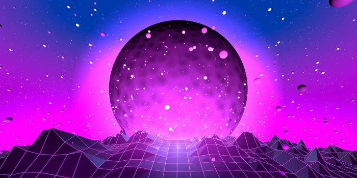 1332x850 Photo Wallpaper Neon, 80's, Synth, Retrowave, Synthwave, - Обои На