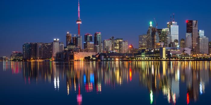 3554x1999 Financial District Toronto at Night ❤ 4K HD Desktop Wallpaper for