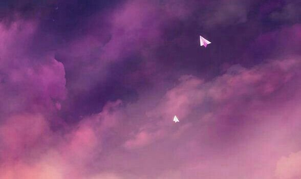 588x1358 Anime person, dock, galaxy, sunset, stars, paper airplane; Anime
