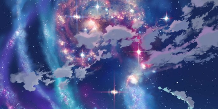 1920x1080 Galaxy illustration, Children Who Chase Lost Voices, Makoto Shinkai