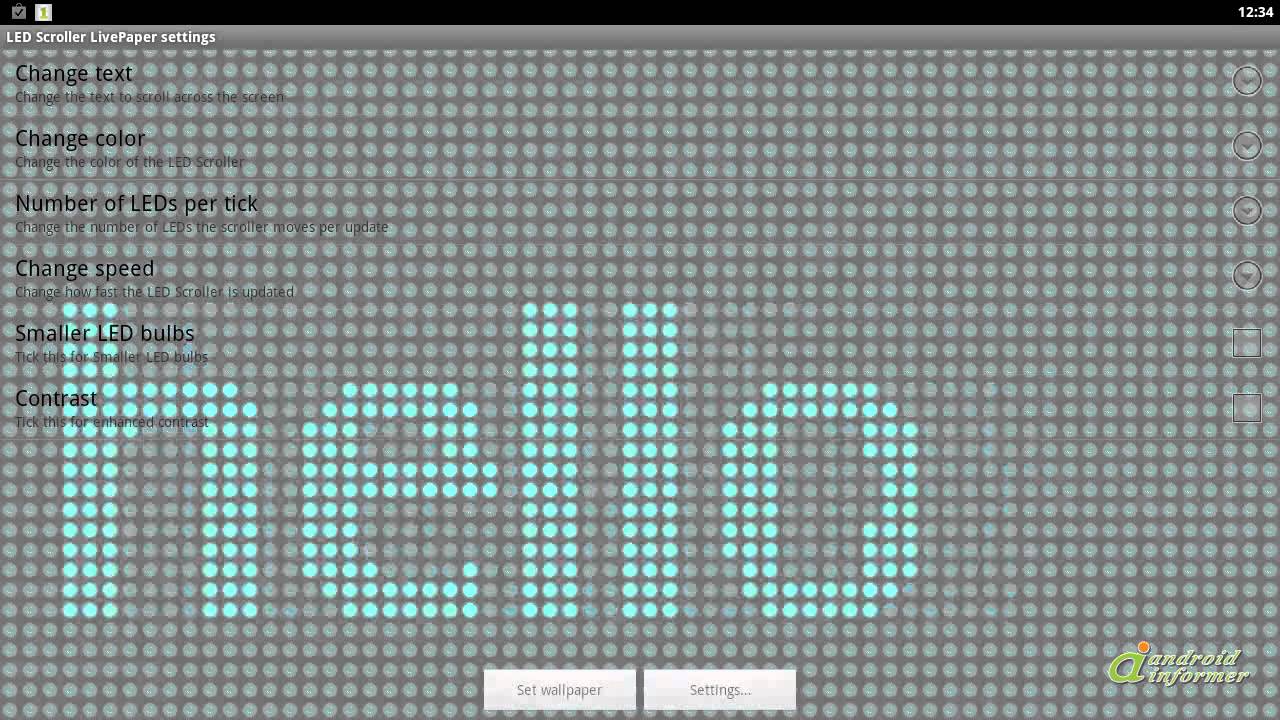 1280x720 Let's have a look at Live Wallpaper LED Scroller