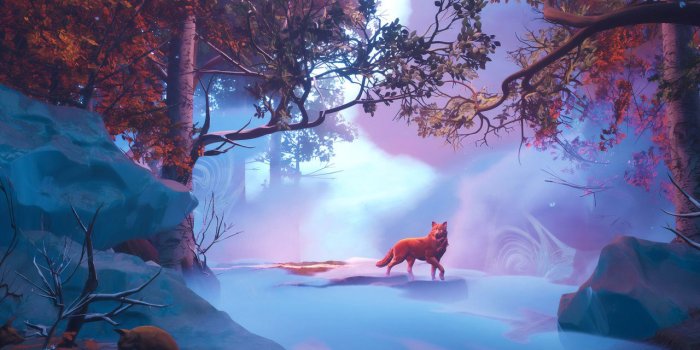 1280x1024 1280x1024 Wolf In Red Magical Woods 4k 1280x1024 Resolution HD 4k