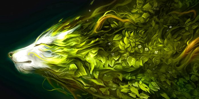 1920x1200 nature, wolf, magic, fantasy :: Wallpapers