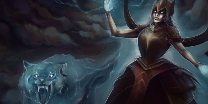 2560x1700 Download 2560x1700 Witch, Fantasy Woman, Creature, Wolf, Magic