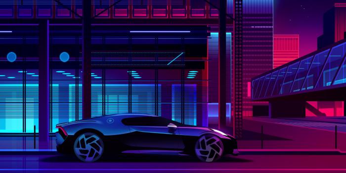3840x2160 Wallpaper 4k Bugatti Noire Neon Art 4k-wallpapers, 5k wallpapers