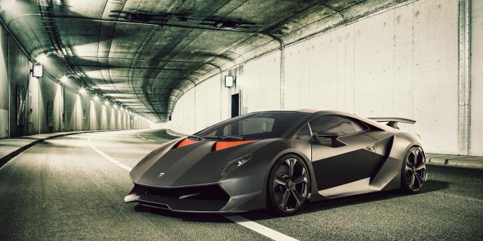 1920x1200 Black Lamborghini supercar in the tunnel 640x1136 iPhone 5/5S/5C/SE