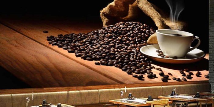 1000x800 Papel de parede Coffee Wood planks Cup Grain Vapor Food 3d wallpaper mural  for living room TV sofa kitchen restuarant cafe bar