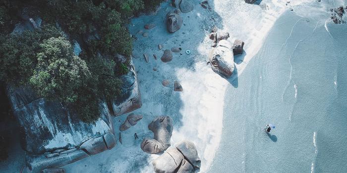 1366x768 wallpaper for desktop, laptop | oc30-skyview-ocean-beach-summer-nature