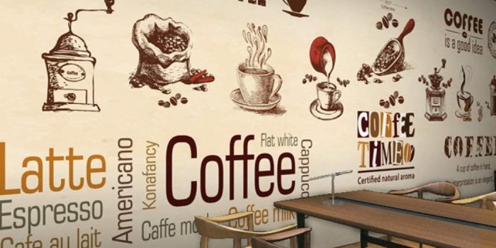 1050x1050 The Personality Of Hand Drawn Cake Wallpaper Simple Wood Coffee Tea Leisure  Bar Restaurant Sofa Wallpaper