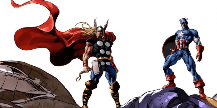 1244x700 Comics Thor Captain America Marvel Comics wallpaper | 1920x1080