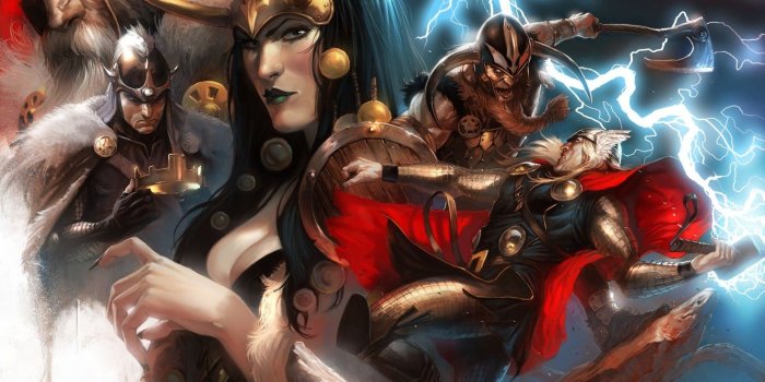 1332x850 Wallpaper One, comic, marvel, Thor, Thor, Marvel Comics, Odin, Lady