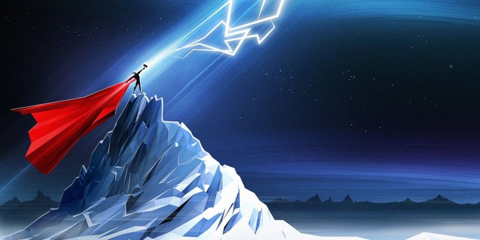 1920x1080 Simple, Marvel Comics, Thor, Mjolnir, Lightning, 4K HD wallpaper