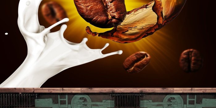 1650x2054 3D Coffee Bean Milk 087 | AJ Wallpaper