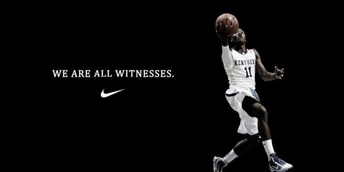 1366x768 Download wallpaper 1366x768 basketball, guy, form, inscription, nike