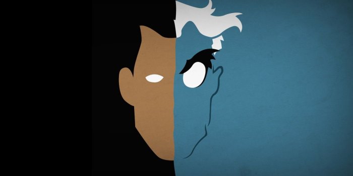 1332x850 Wallpaper minimalism, Batman, two-faced, Two-Face, DC Comics, blo0p