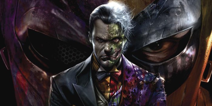 1988x1119 Two Face Supervillain, Fictional character, Deathstroke Wallpaper