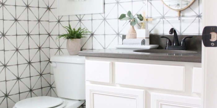 1066x1600 One Room Challenge | My Home + Blog | Bathroom wallpaper modern
