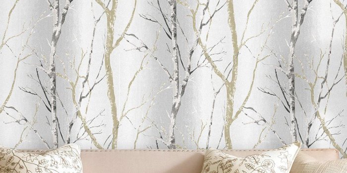 1001x1001 HaokHome 21304 Modern Birch Tree Wallpaper Wood Grey/Black/Tan for Home  Bathroom Kitchen Accent Wall 20.8