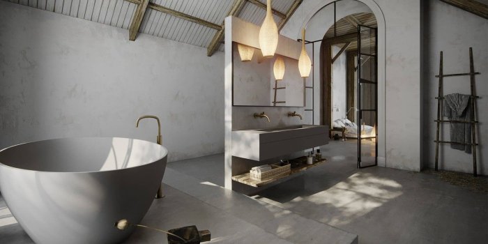 1332x850 Wallpaper interior, bathroom, modern bathroom, banner vogue project
