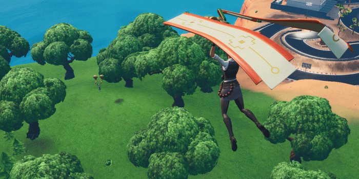 1920x1080 Fortnite search where the knife points on the treasure map challenge