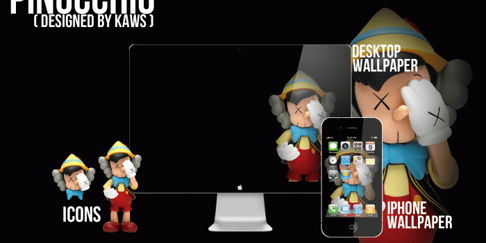 1920x1200 KAWS Pinocchio Wallpaper and Icons by acvschwartz
