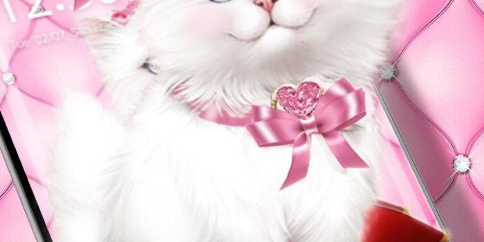 720x1280 Cute Pink Kitty Theme Wallpaper for Android - APK Download