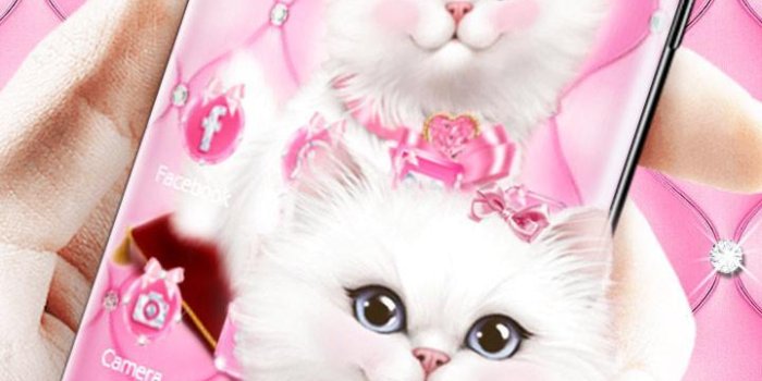 720x1280 Cute Pink Kitty Theme Wallpaper for Android - APK Download