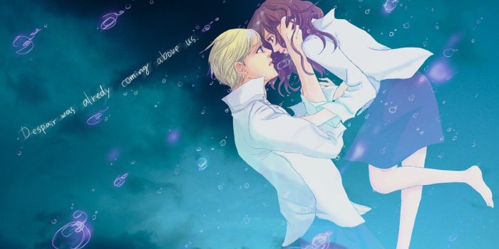 1332x850 Wallpaper girl, anime, art, guy, two, scarlet, hermione granger
