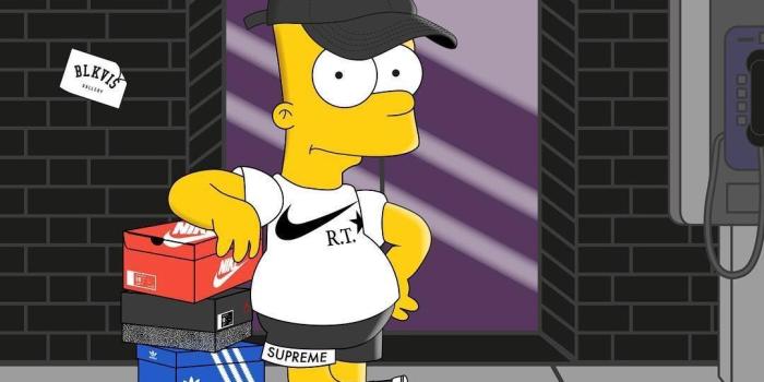 1080x1080 White Bart Simpson Supreme Wallpapers - Top Free White Bart Simpson