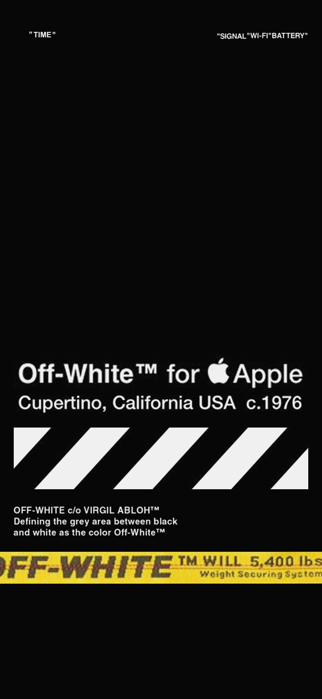 1125x2436 Off White Home Screen For Iphone X Hype Wallpaper White - Off White
