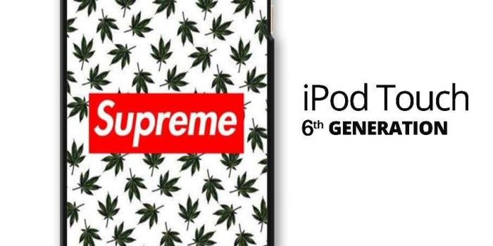 900x900 Leaf Black Supreme Wallpaper iPod Touch 6 Case