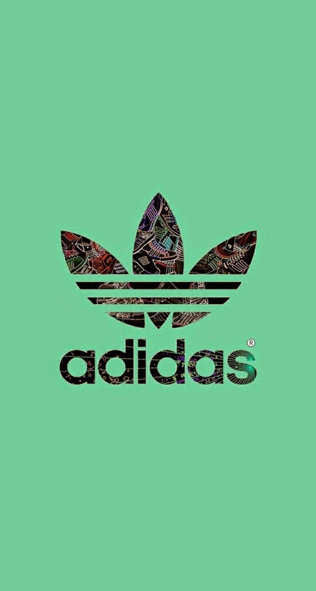 1028x1920 Adidas Logo Green Background iPhone 6 Plus HD Wallpaper / iPod