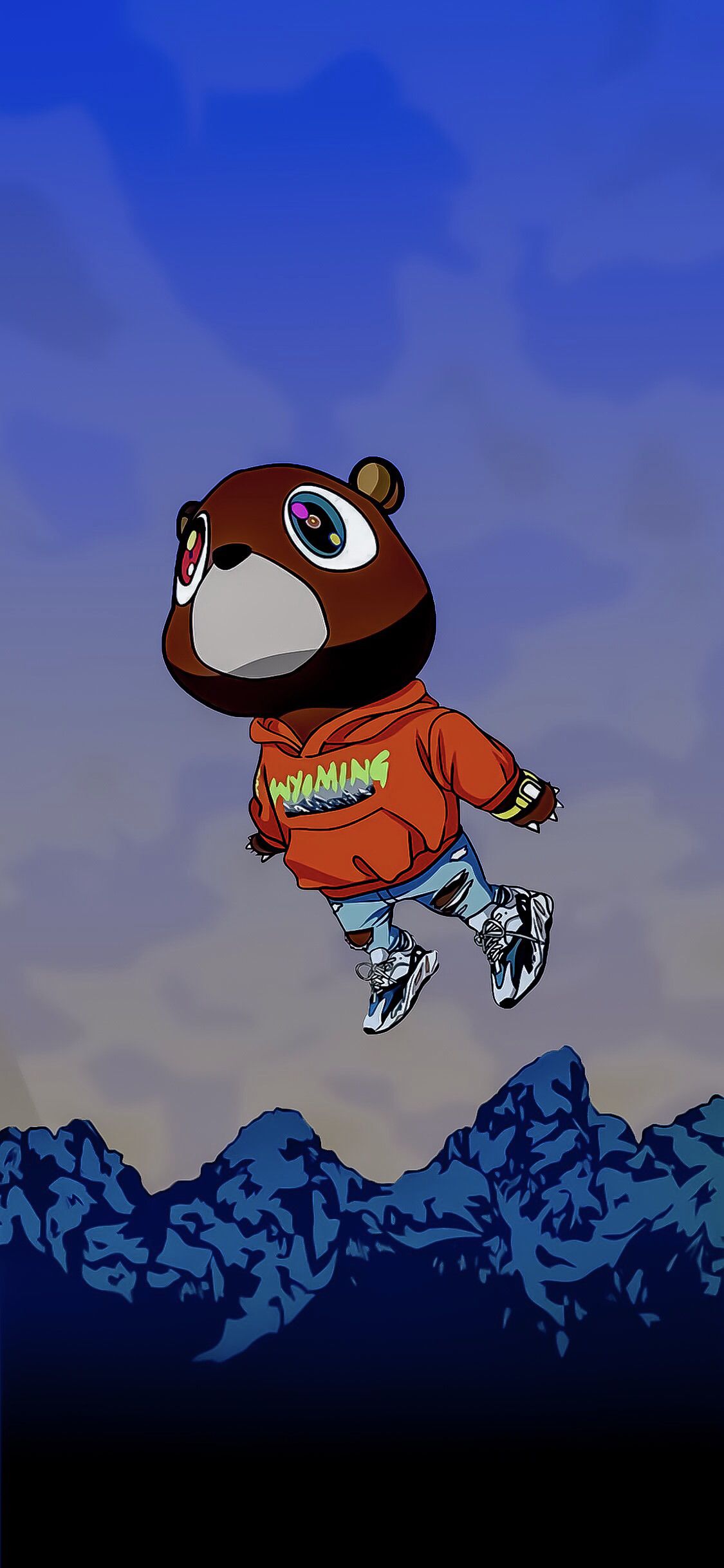 1125x2436 Wyoming Drawing Wallpaper Optimized For 2 1 Phones - Kanye West