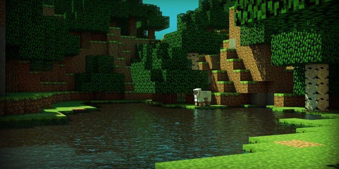 2048x1152 3d Minecraft Cinema 4d Renders Sheep, Lb Photo Realism, Minecraft Lb