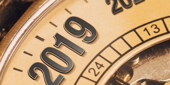 950x1689 Download New Year 2019 Clock Free Pure 4K Ultra HD Mobile Wallpaper