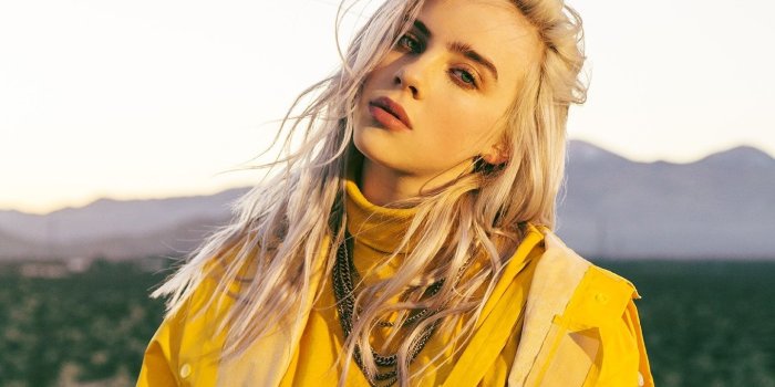 1440x1080 Download 1920x1080 wallpaper celebrity, yellow jacket, billie eilish