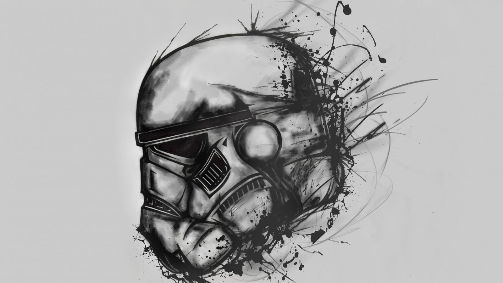 3554x1999 HD wallpaper: Star Wars Clowntrooper, stormtrooper, realistic